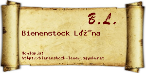 Bienenstock Léna névjegykártya
